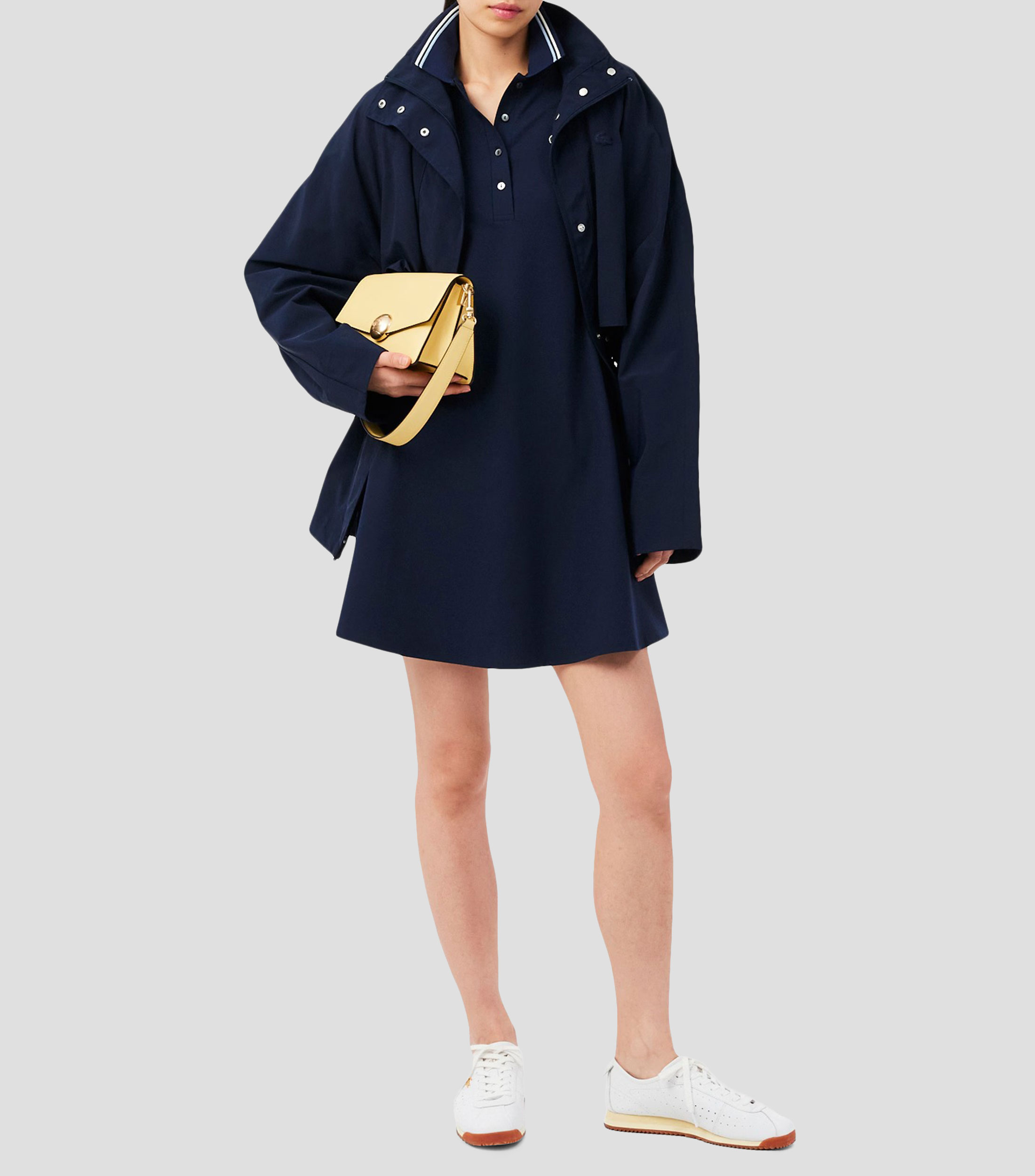 Vestido midi liso Mujer